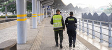 Cale&ntilde;os valoran de manera positiva presencia de la Polic&iacute;a en las estaciones del MIO