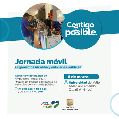 Jornada M&oacute;vil para Organismos Alcald&iacute;a y entidades p&uacute;blicas - Facturaci&oacute;n y asesor&iacute;a en impuestos y multas de tr&aacute;nsito
