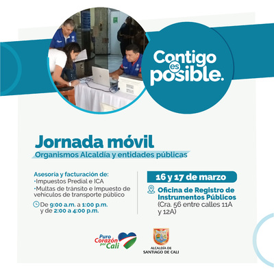 Jornada M&oacute;vil para Organismos Alcald&iacute;a y entidades p&uacute;blicas - Facturaci&oacute;n y asesor&iacute;a en impuestos y multas de tr&aacute;nsito
