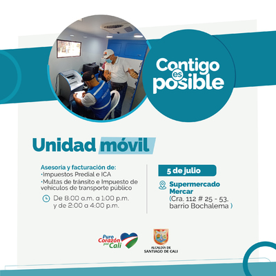 Supermercado Mercar / Unidad m&oacute;vil - Facturaci&oacute;n y asesor&iacute;a en impuestos y multas de tr&aacute;nsito