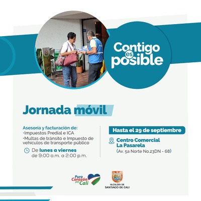 Jornada M&oacute;vil en Centro Comercial La Pasarela - Facturaci&oacute;n y asesor&iacute;a en impuestos y multas de tr&aacute;nsito