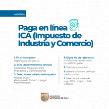 Paso a paso para el pago del ICA a trav&eacute;s de la p&aacute;gina web