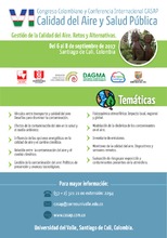 VI Congreso Colombiano y Conferencia Internacional CASAP: Calidad del Aire y Salud P&uacute;blica