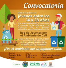 Convocatoria para la Red de J&oacute;venes por el Ambiente de Cali