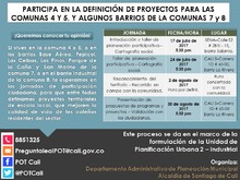 Recorrido de reconocimiento comunas 4, 5, 7 y 8 - UPU 2