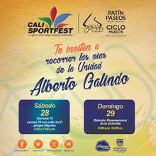 CaliSportFest 2017  Pat&iacute;n y Ciclo Paseos Comuna 18