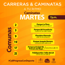 Caminatas del dia Martes