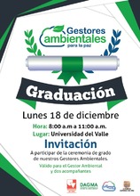 Graduaci&oacute;n de los Gestores Ambientales para la Paz