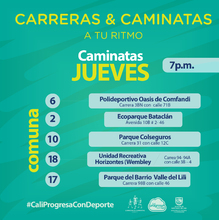 Caminatas del dia Jueves