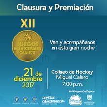 Clausura y Premiaci&oacute;n Juegos Municipales 2017