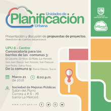 Presentaci&oacute;n de propuestas de proyectos para comunas 3 y 9 - UPU 6 (Rendici&oacute;n de Cuentas)