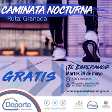 Caminata nocturna ruta Granada