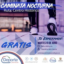 Caminata nocturna ruta Centro Hist&oacute;rico