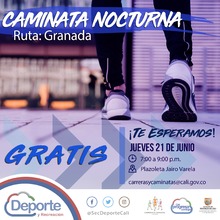 Caminata nocturna ruta Granada