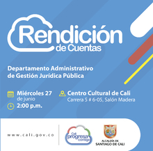 Rendicion de Cuentas del Departamento Administrativo de Gestion Juridica Publica