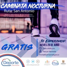 Caminata nocturna ruta San Antonio