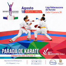 Parada de Karate categorias sub 13 y sub 15