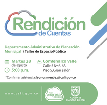Rendici&oacute;n de cuentas Taller de Espacio P&uacute;blico
