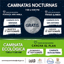 Caminata nocturna ruta Granada