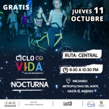 Disfruta Gratis de la Ciclovida Nocturna