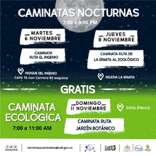 Caminata ecol&oacute;gica ruta Jard&iacute;n bot&aacute;nico