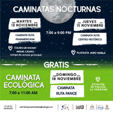 Caminata nocturna ruta Panamericana