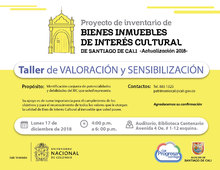 Taller de valoraci&oacute;n y sensibilizaci&oacute;n del proyecto de actualizaci&oacute;n del inventario de BIC