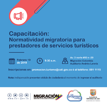 Capacitaci&oacute;n Normalidad migratoria para prestadores de servicios tur&iacute;sticos