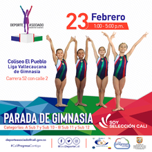 Parada de gimnasia categor&iacute;as  A sub 7 y sub 10 - B sub 11 y sub 12