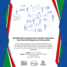 Socializaci&oacute;n de proyectos de inversi&oacute;n misionales 