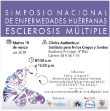Simposio Nacional de Enfermedades Hu&eacute;rfanas Esclerosis M&uacute;ltiple