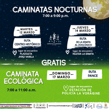 Caminata nocturna ruta Centro Hist&oacute;rico