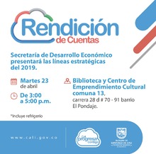 Rendici&oacute;n de cuentas de la Secretar&iacute;a de Desarrollo Econ&oacute;mico