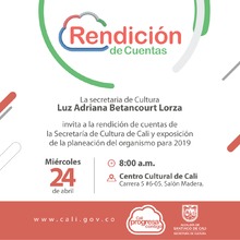 Rendici&oacute;n de Cunetas - Secretar&iacute;a de Cultura - 2019