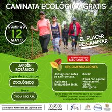Caminata ecol&oacute;gica ruta Jard&iacute;n bot&aacute;nico