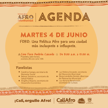 Foro: Una Pol&iacute;tica Afro para una ciudad m&aacute;s incluyente e influyente. 