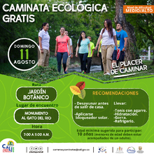 Caminata ecol&oacute;gica ruta Jard&iacute;n bot&aacute;nico
