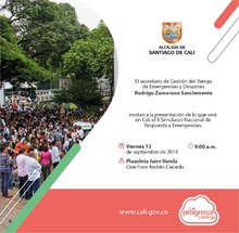 Invitaci&oacute;n a participaci&oacute;n al  VIII Simulacro Nacional de Respuesta a Emergencias