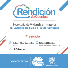 Rendici&oacute;n de Cuentas Noviembre 23 de 2019