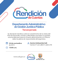 Rendicion de Cuentas del Departamento Administrativo de Gestion Juridica Publica