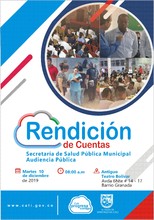 Rendici&oacute;n de Cuentas. Secretaria de Salud P&uacute;blica Municipal. Audiencia P&uacute;blica.