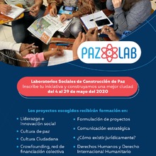 Convocatoria Paz Lab: Buscamos fortalecer acciones que promueven la paz