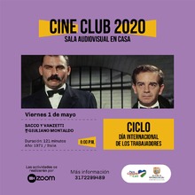 Cine club 2020 Sala Audiovisual en casa viernes 1 mayo