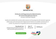 Primera rendici&oacute;n de cuentas del Departamento Administrativo de Control Disciplinario Interno 2020