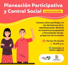 Capacitaci&oacute;n Planeaci&oacute;n Participativa y Control Social