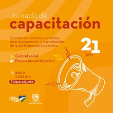 Capacitaci&oacute;n en Control Social y Planeaci&oacute;n Participativa