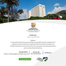 Segunda Rendici&oacute;n de Cuentas del Departamento Administrativo de Control Interno 2020