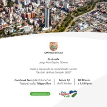Rendici&oacute;n de cuentas "Gesti&oacute;n de Puro Coraz&oacute;n 2020"