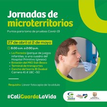Jornadas de microterritorios -Puntos para toma de pruebas Covid-19-
