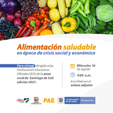 Foro virtual - Alimentaci&oacute;n saludable en &eacute;poca de crisis social y econ&oacute;mica